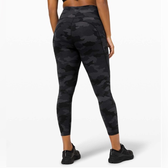 lululemon athletica Pants - Lululemon Fast and Free Tight II 25" *Non-Reflective Nulux Deep Coal Camo 6